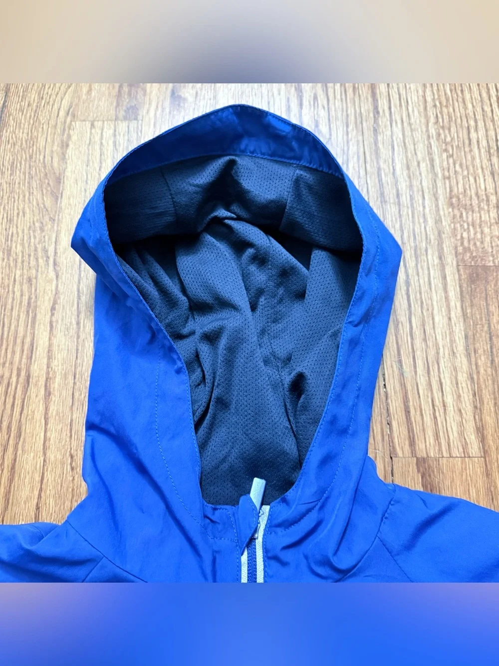 all in motion Blue Hooded Windbreaker Rain Jacket size S Kids